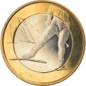 5 Euro 2016, KM# 244, Finland, Republic, Sports, Cross-Country Skiing