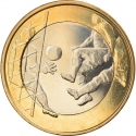 5 Euro 2016, KM# 246, Finland, Republic, Sports, Football