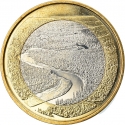 5 Euro 2018, KM# 277, Finland, Republic, Finnish National Landscapes, Oulankajoki
