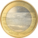 5 Euro 2018, KM# 274, Finland, Republic, Finnish National Landscapes, Pallastunturi Fells
