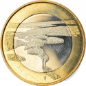 5 Euro 2018, KM# 276, Finland, Republic, Finnish National Landscapes, Punkaharju