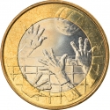 5 Euro 2015, KM# 234, Finland, Republic, Sports, Volleyball