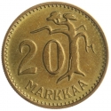 20 Markkaa 1952-1962, KM# 39, Finland, Republic