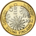 5 Euro 2012, KM# 186, Finland, Republic, Northern Nature, Winter