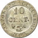 10 Centimes 1807-1810, KM# 676, France, Napoleon Bonaparte