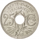 25 Centimes 1913-1917, KM# 867, France