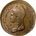 5 Centimes 1795-1796, KM# 635, France