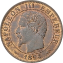 5 Centimes 1853-1857, KM# 777, France, Napoleon III