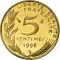 5 Centimes 1966-2001, KM# 933, France