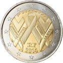 2 Euro 2014, Schön# 1399.1, France, World AIDS Day