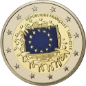 2 Euro 2015, KM# 2192, France, 30th Anniversary of the Flag of Europe