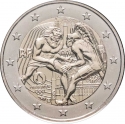 2 Euro 2024, KM# 3327, France, Paris 2024 Summer Olympics, Heracles Wrestling – Notre Dame