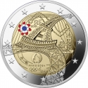 2 Euro 2024, KM# 3344.1, France, Paris 2024 Summer Olympics, Olympic Torch