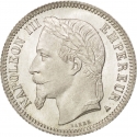 1 Franc 1866-1870, KM# 806, France, Napoleon III