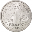 1 Franc 1942-1944, KM# 902, France