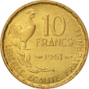 10 Francs 1950-1959, KM# 915, France