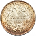 2 Francs 1849-1851, KM# 760, France