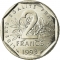 2 Francs 1993, KM# 1062, France, 50th Anniversary of the French Resistance, Jean Moulin
