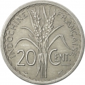 20 Centimes 1945, KM# 29, French Indochina
