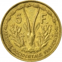5 Francs 1956, KM# 5, French West Africa