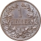 1 Heller 1904-1913, KM# 7, German East Africa (Tanganyika), William II