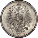 1 Mark 1873-1887, KM# 7, Germany, Empire, William I