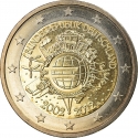 2 Euro 2012, KM# 306, Germany, Federal Republic, 10th Anniversary of Euro Coins and Banknotes