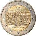 2 Euro 2020, KM# 389, Germany, Federal Republic, German Federal States, Brandenburg