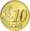 10 Euro Cent 2002-2006, KM# 210, Germany, Federal Republic