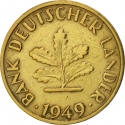 10 Pfennig 1949, KM# 103, Germany, Federal Republic