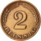 2 Pfennig 1950-1969, KM# 106, Germany, Federal Republic