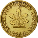 5 Pfennig 1949, KM# 102, Germany, Federal Republic