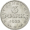 3 Mark 1922-1923, KM# 29, Germany, Weimar Republic, Weimar Constitution Day