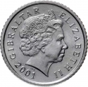 5 Pence 1998-2003, KM# 775, Gibraltar, Elizabeth II