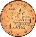 1 Euro Cent 2002-2024, KM# 181, Greece