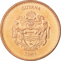 5 Dollars 1996-2018, KM# 51, Guyana