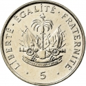 5 Centimes 1995-1997, KM# 154a, Haiti