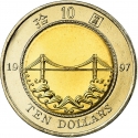 10 Dollars 1997, KM# 78, Hong Kong, Transfer of Sovereignty