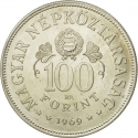 100 Forint 1969, KM# 590, Hungary, 50th Anniversary of the Hungarian Soviet Republic