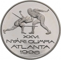 1000 Forint 1995, KM# 716, Hungary, Atlanta 1996 Summer Olympics, Fencing