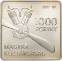 1000 Forint 2007, KM# 797, Hungary, Hungarian Explorers and Their Inventions, Libelle by János Adorján