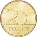20 Forint 2012-2024, KM# 849, Hungary