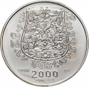2000 Forint 1996, KM# 718, Hungary, 1100th Anniversary of the Hungarian Conquest