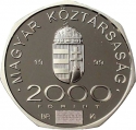 2000 Forint 1999, KM# 743, Hungary, Third Millennium