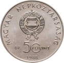25 Forint 1988, KM# 663, Hungary, 25th Anniversary of the WWF, Red-footed Falcon
