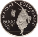5000 Forint 2011, KM# 830, Hungary, Busó Festivities of Mohács