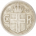 25 Aurar 1922-1940, KM# 2, Iceland, Christian X