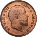 1/4 Anna 1906-1910, KM# 502, India, British (British Raj), Edward VII