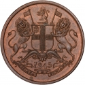 1/2 Anna 1835-1845, KM# 447, India, British East India Company