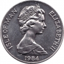1 Crown 1984, KM# 117, Isle of Man, Elizabeth II, Sarajevo 1984 Winter Olympics, Figure Skating